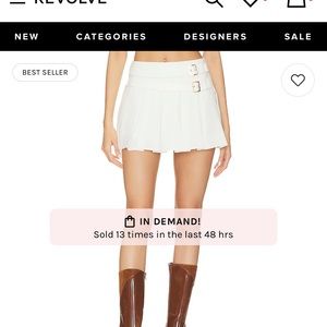 NWOT Amanda Upichard Sanders Skort in Ivory